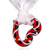 Clear Heart With Red Murano Glass Pendant