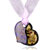 Light Purple And Gold Heart Murano Glass Pendant