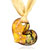 Gold And Purple Heart Murano Glass Pendant