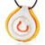Silver Foil Orange And White Pendant