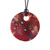 Red Circle With Flowers Pendant