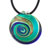Round Blue And Green Spiral Pendant