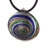 Round Multicolored Spiral Pendant