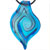 Dazzling Blue Swirl Flower Petal Pendant