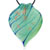 Dazzling Blue Green Flower Petal Pendant