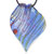 Dazzling Blue Multicolored Flower Petal Pendant