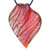 Bright Red Multicolored Flower Petal Pendant