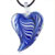 Blue Lines Heart Pendant