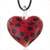Dark Red Spotted Heart Pendant