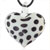 White Spotted Heart Pendant