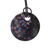 Round Black Flower Speckled Pendant
