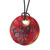 Round Red Orange Flower Pendant