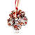 Silver Foil Murano Glass Peach Blossom With Red Pattern Pendants