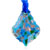Pale Blue Blotched Leaf Pendant