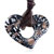 Black Blotched Heart Pendant