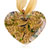 Amber Basso Relievo Heart Murano Pendant