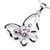 April Birthstone Butterfly 925 Sterling Silver Pendant PD_QHSS11