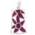 Mother Of Pearl Red Flower Pendant
