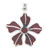 Mother Of Pearl Red Petal Flower Pendant