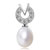 Incomplete Round With Clear Rhinestone Crystal Dangle Fresh Water Pearl Summer Pendants