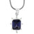 Purple Cz Sterling Silver Pendant