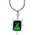 Green Cz Sterling Silver Pendant