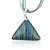Green Triangular Fused Dichroic Glass Pendant