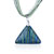 Blue Triangular Dichroic Glass Pendant