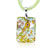 Silver Foil Yellow Flower Dichroic Glass Pendant
