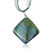 Green Stripe Dichroic Glass Pendant