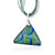 Peacock Blue Triangular Dichroic Glass Pendant