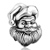 Ultra Chic Santa Claus Shaped Silver Plated Beads Charms Bracelets