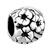 Round Shaped Tender Flowers Silver Plated Beads Charms Bracelets