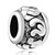 Round Shaped Letter M Silver Plated Beads Charms Bracelets