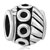 Drum Shaped Abstract Multiple Circle Silver Plated Beads Charms Bracelets