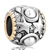 22K Sparkle Pearl Star Wheel Spacer Two Tone Plated Beads Charms Bracelets