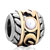 Round Shaped Fish Play Pearl Two Tone Plated Beads Charms Bracelets
