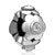 Flower With April Birthstone Crystal All Brands Silver Plated Beads Charms Bracelets