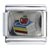 Silver Plated School Books Italian Charm