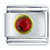 Circle January Garnet Color Rhinestone Italian Charm