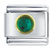 Circle May Emerald Color Rhinestone Italian Charm