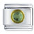 Circle August Peridot Color Rhinestone Italian Charm