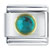 Circle December Blue Zircon Color Rhinestone Italian Charm