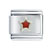 Silver Star Red Italian Charm