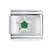 Silver Star Green Italian Charm