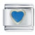 Silver Plated Heart Sky Blue Italian Charm
