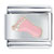 Silver Plated Pink Footprint Italian Charm