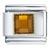 Square November Topaz Color Birthstone Italian Charm