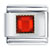 January Garnet Color Square Birthstone Italian Charm