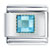 Round March Aquamarine Color Birthstone Italian Charm